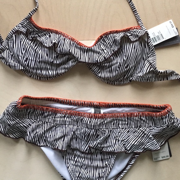Kenneth Cole Reaction Ruffle Bikini - Picture 1 of 8